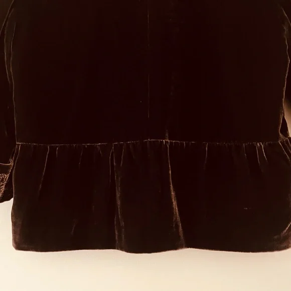 Tahari Brown Velvet Jacket Brown Size 4 - Picture 4 of 6